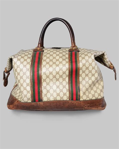 gucci duffel bag with patches|Gucci duffle bag vintage.